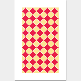 Diamond Seamless Pattern - Checkered Style 015#002 Posters and Art